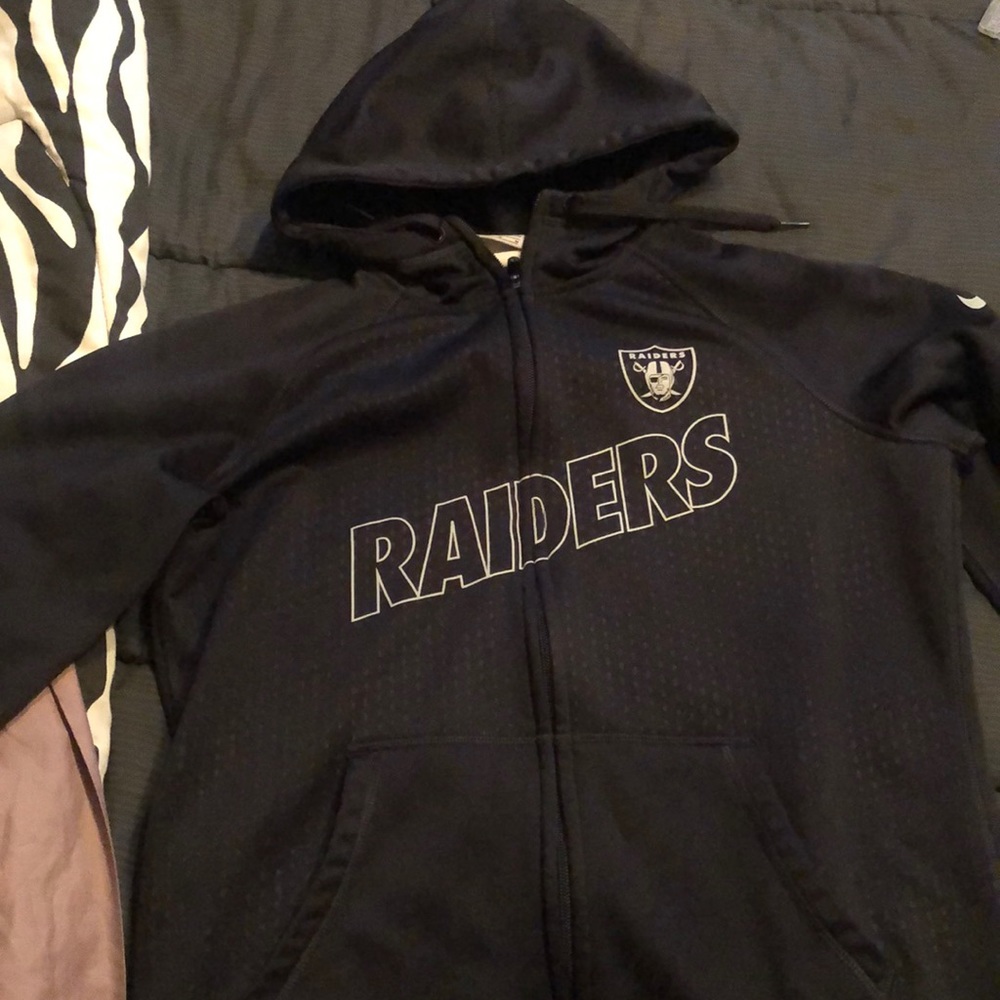 Nike raiders black zip up hoodie